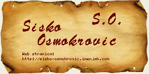 Sisko Osmokrović vizit kartica